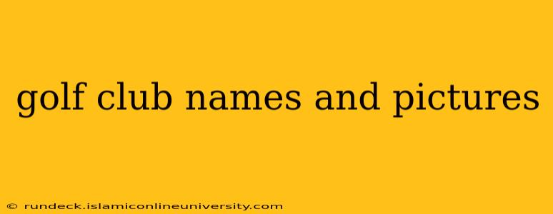 golf club names and pictures