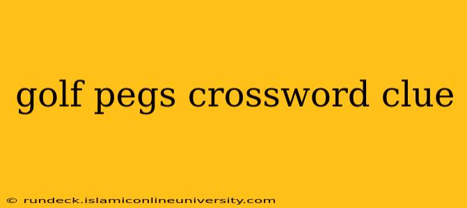 golf pegs crossword clue