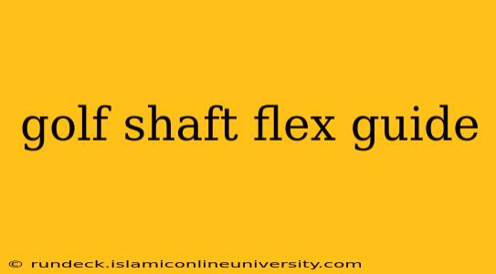 golf shaft flex guide
