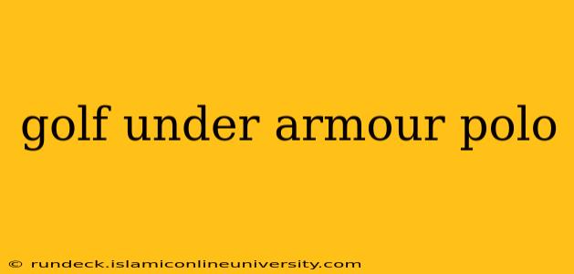 golf under armour polo