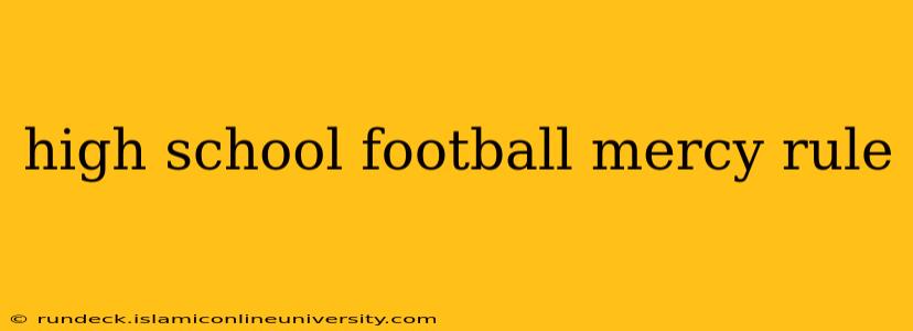 high school football mercy rule