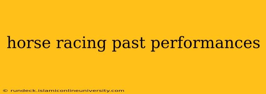 horse racing past performances