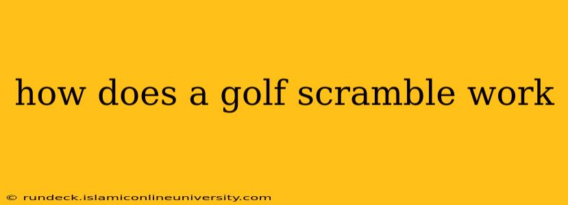how does a golf scramble work