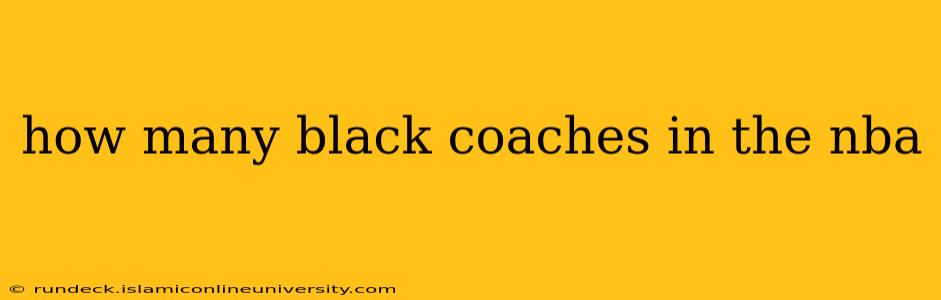 how many black coaches in the nba