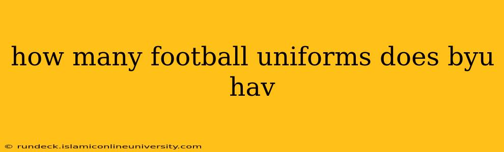 how many football uniforms does byu hav