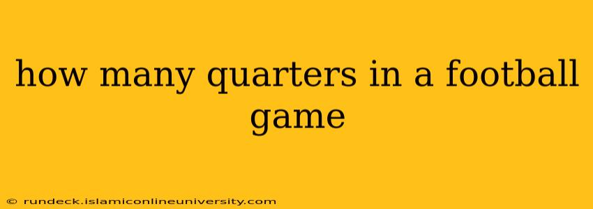 how many quarters in a football game