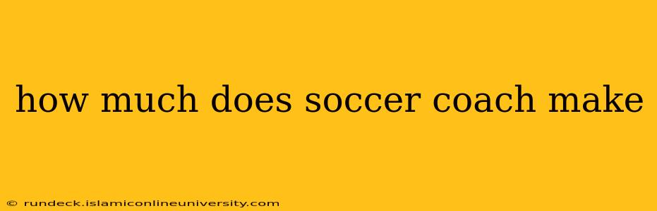 how much does soccer coach make