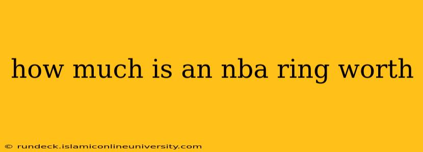 how much is an nba ring worth