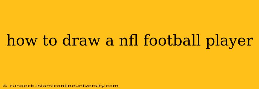 how to draw a nfl football player