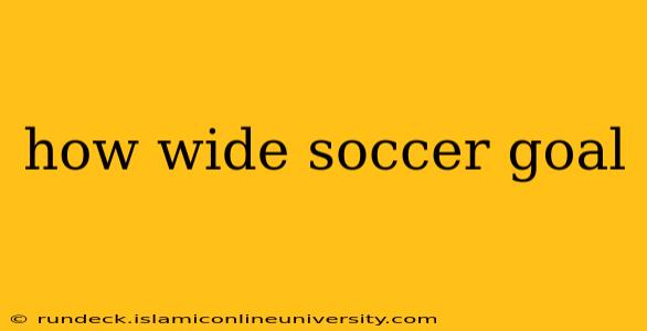 how wide soccer goal