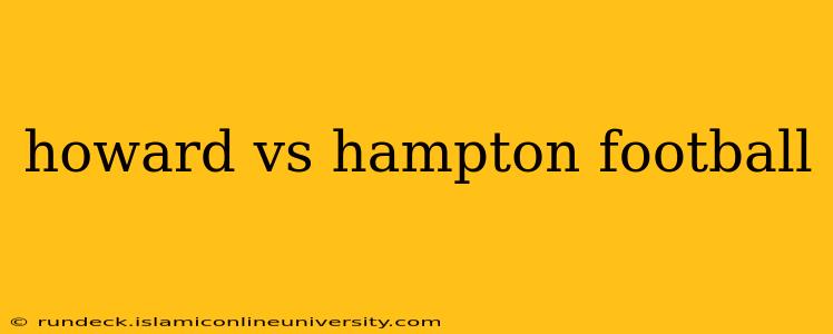 howard vs hampton football