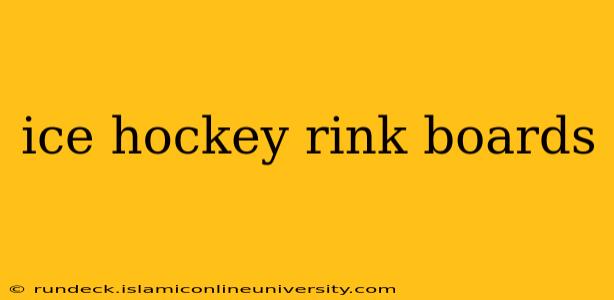 ice hockey rink boards