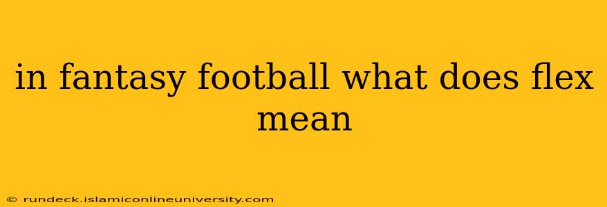 in fantasy football what does flex mean