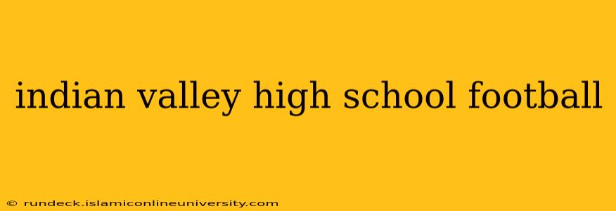 indian valley high school football