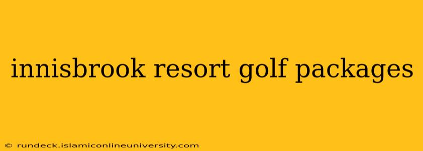 innisbrook resort golf packages