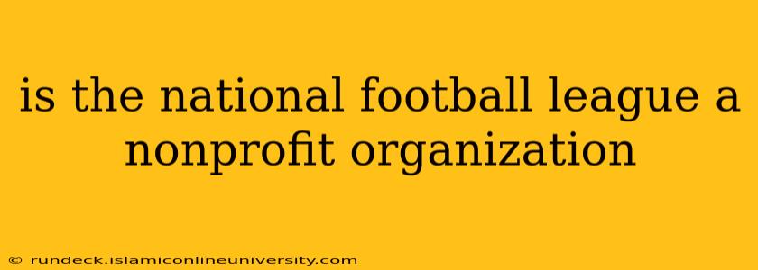 is the national football league a nonprofit organization