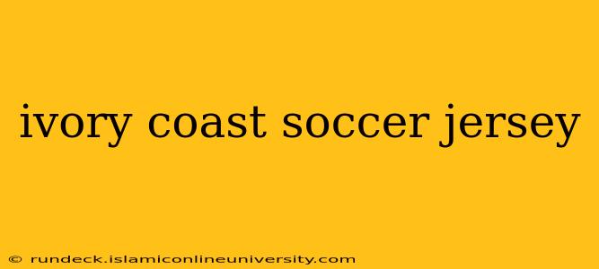 ivory coast soccer jersey