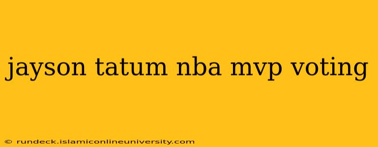 jayson tatum nba mvp voting