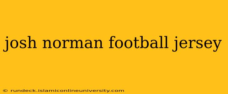 josh norman football jersey