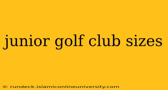 junior golf club sizes