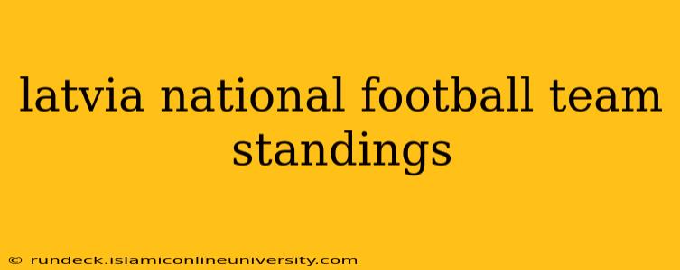latvia national football team standings