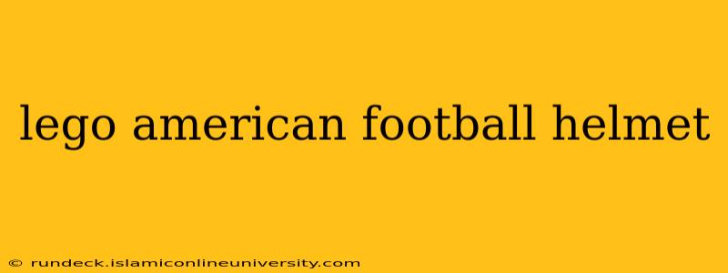 lego american football helmet