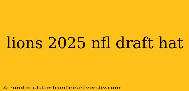 lions 2025 nfl draft hat