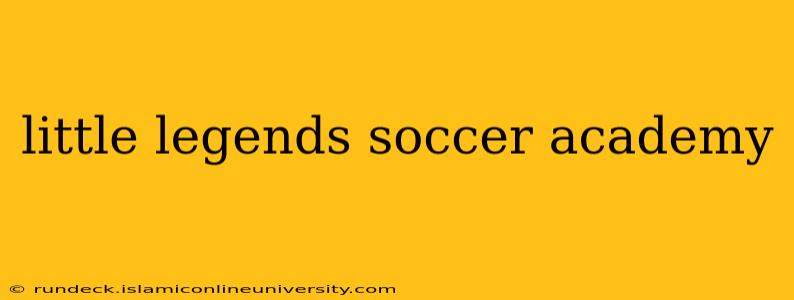 little legends soccer academy