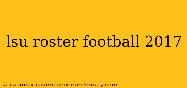 lsu roster football 2017