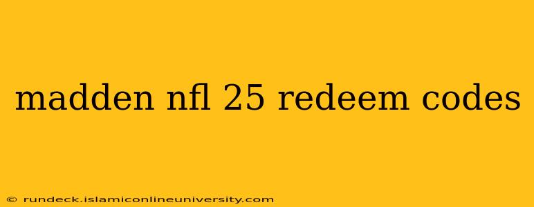 madden nfl 25 redeem codes