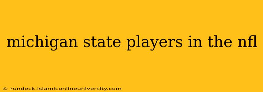 michigan state players in the nfl