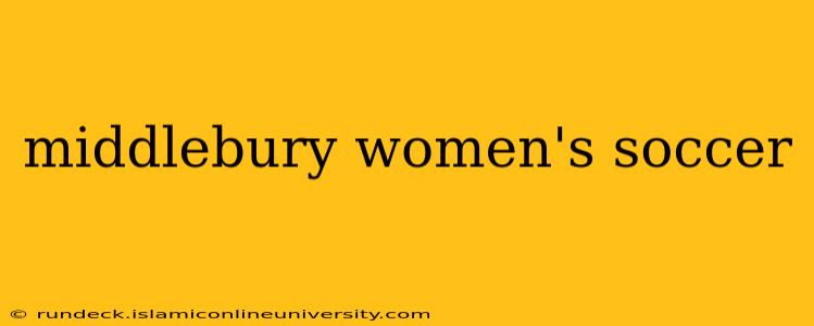 middlebury women's soccer
