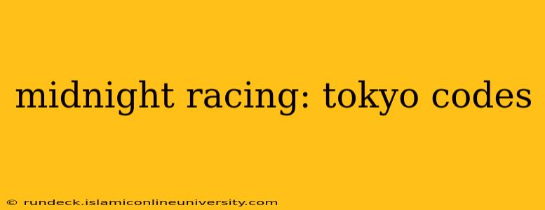 midnight racing: tokyo codes