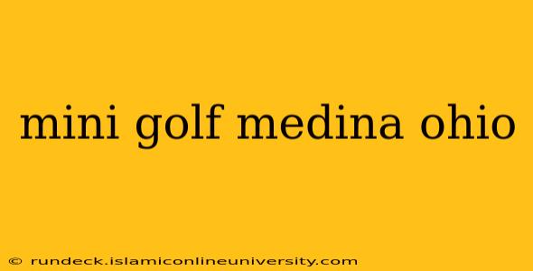 mini golf medina ohio