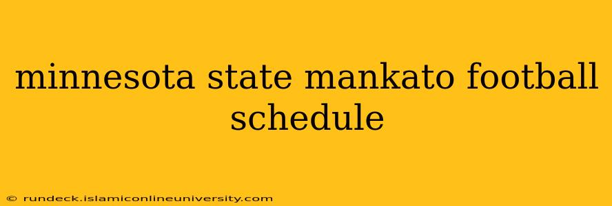 minnesota state mankato football schedule