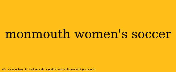 monmouth women's soccer