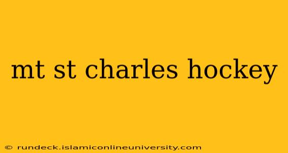 mt st charles hockey