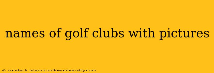 names of golf clubs with pictures