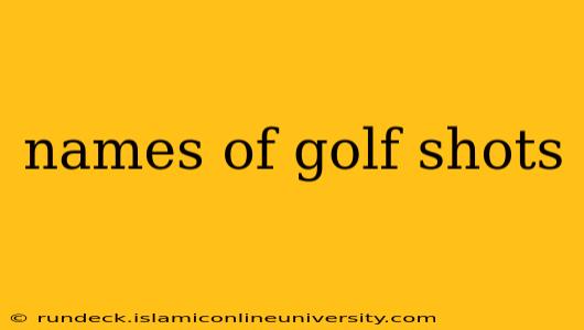 names of golf shots