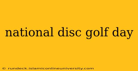 national disc golf day