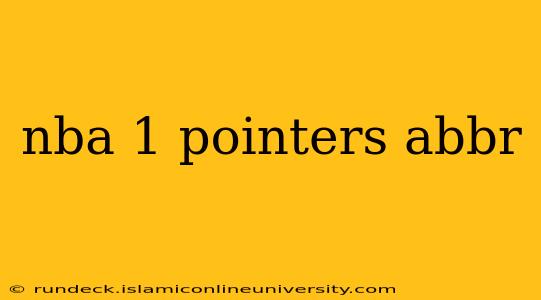 nba 1 pointers abbr