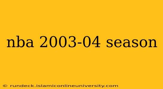 nba 2003-04 season