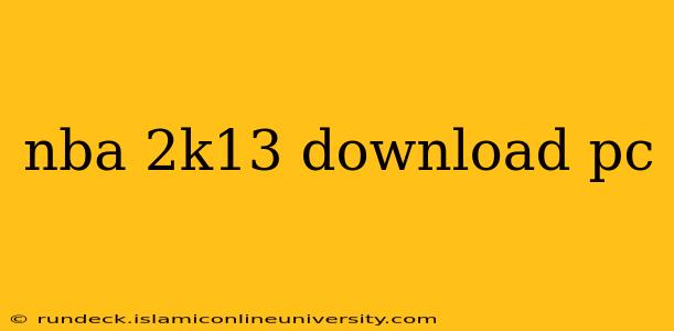 nba 2k13 download pc