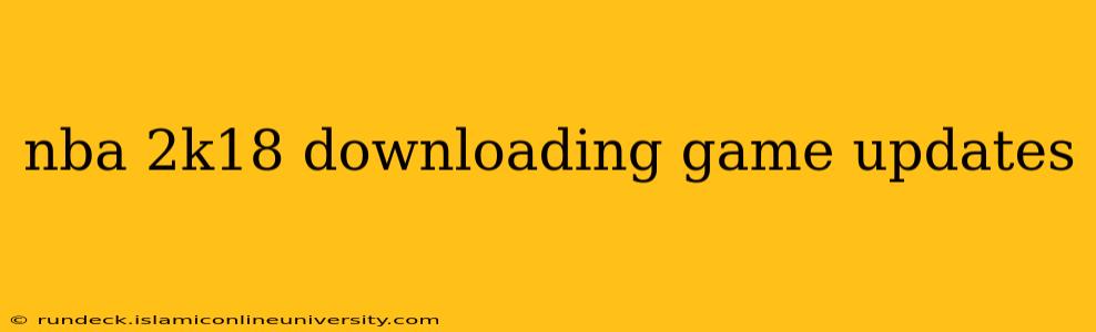 nba 2k18 downloading game updates