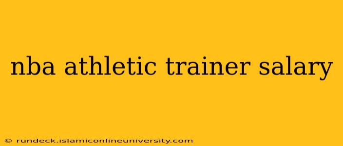 nba athletic trainer salary