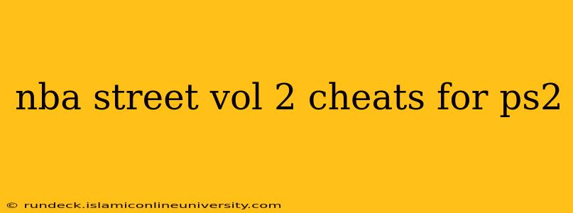 nba street vol 2 cheats for ps2