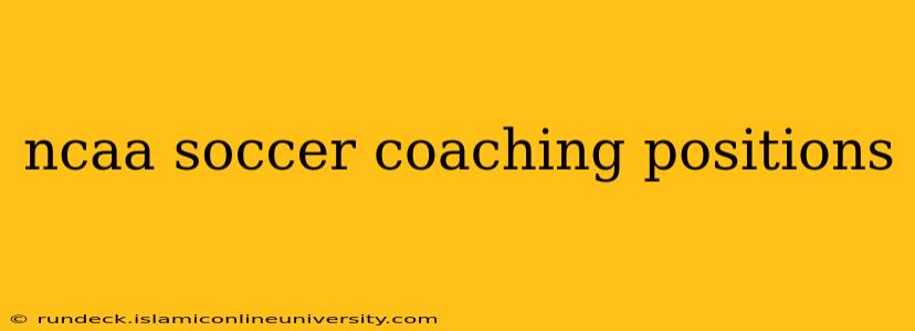 ncaa soccer coaching positions
