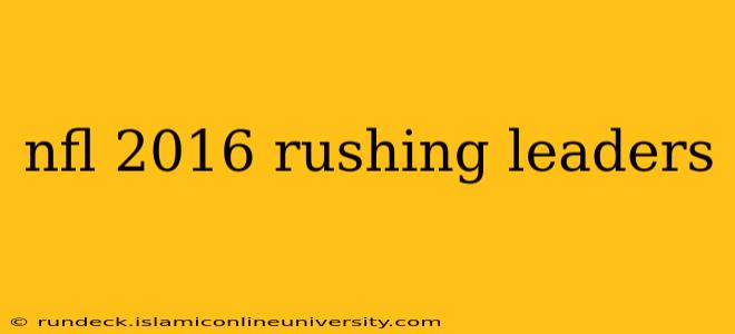 nfl 2016 rushing leaders