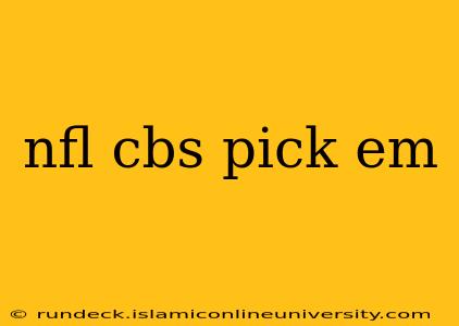 nfl cbs pick em
