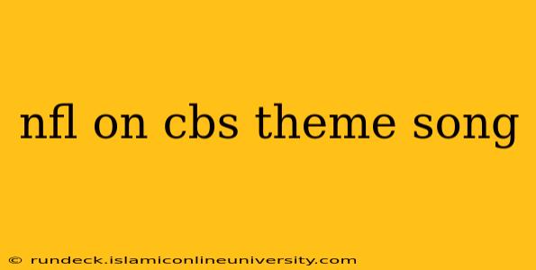 nfl on cbs theme song